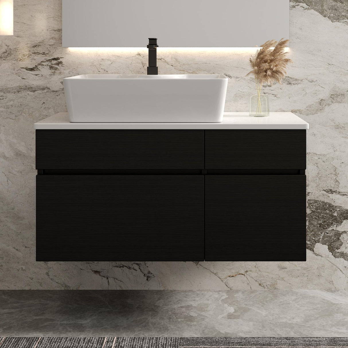 31.5 Inch Bathroom Vanity with Sink Combo, Floating Bathroom Vanity