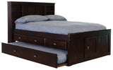 Model 82921K3-22 Full Size Bookcase Bed with Three Drawers and Twin Sized Trundle