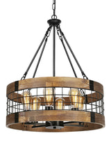 6-Light Farmhouse Chandelier for Entryway, Rustic Dining Room Light Fixtures