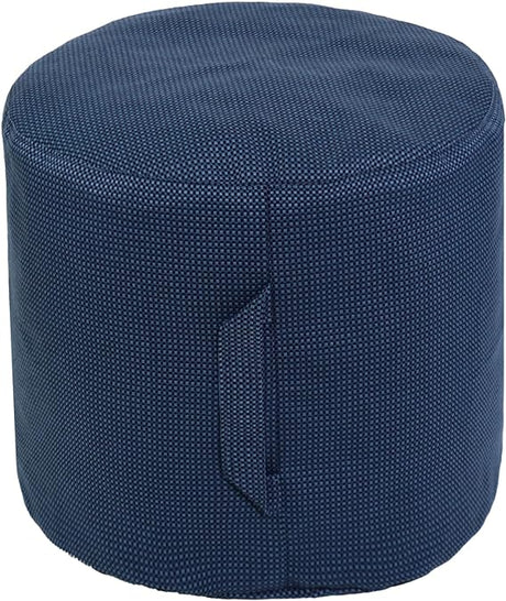 Modern Bohemian Cylindrical Pouf Cover- 18x20 inches Unstuffed Round Ottoman