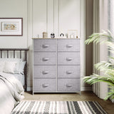 8 Drawers Dresser - Fabric Storage Tower, Organizer Unit for Bedroom