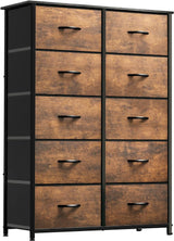 10 Drawer Dresser - Fabric Storage Tower, Organizer Unit for Bedroom, Living Room,