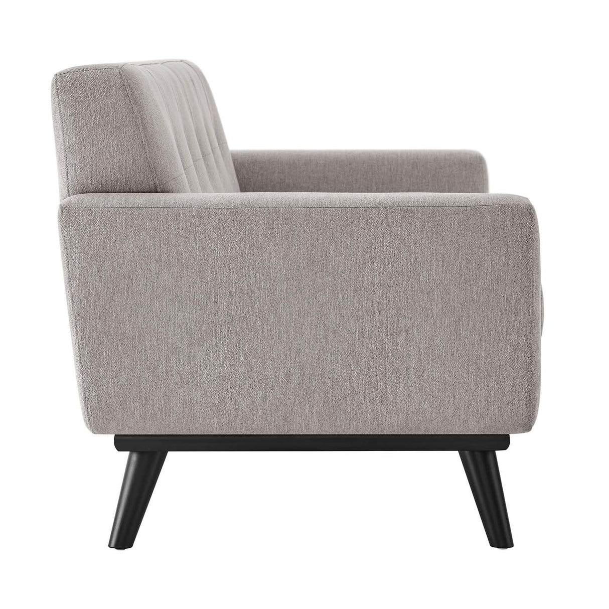 Engage Herringbone Fabric Loveseat, Light Gray