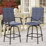 Outdoor Swivel Bar Stools Set of 2