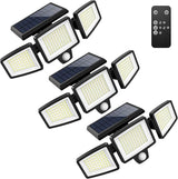 Solar Outdoor Lights 2500LM 210 LED Security Lights with Remote Control