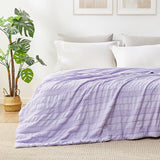 Sustainable Cotton Filled Medium Warmth Breathable Hypoallergenic Comforter, White, Full/Queen