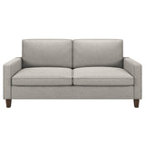 70" Grey Loveseat Sofa, 2 Seater Modern Couch, Linen Fabric Couch