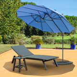 Extra Large 13ft Offset Patio Umbrella Cantilever Umbrelluble-Sided Oua