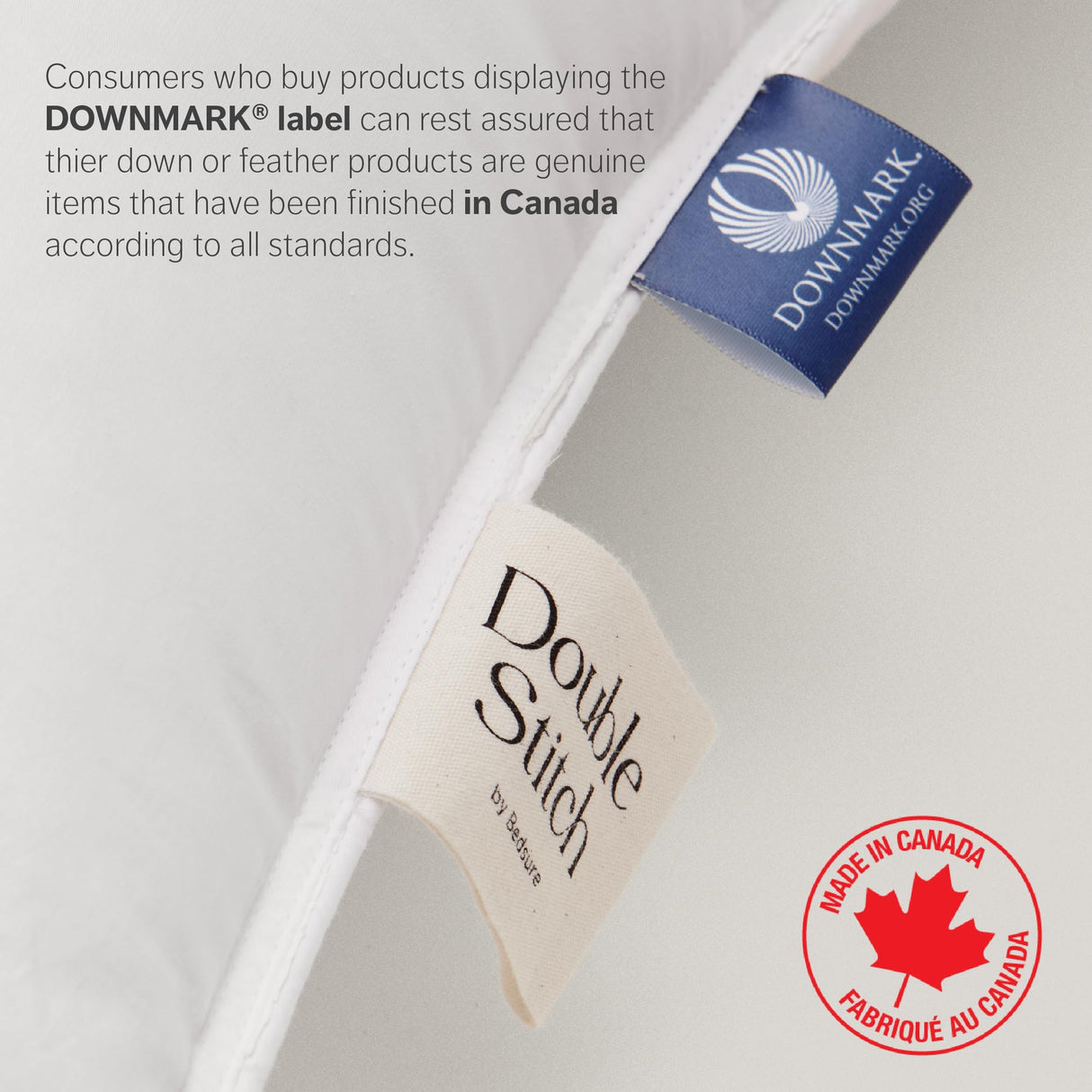 Luxury US White Down Pillow - Made in Canada