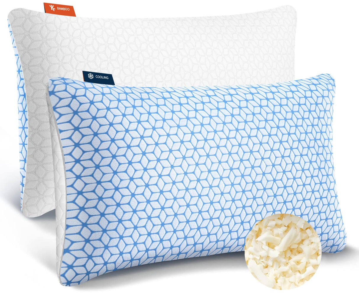 Pillows King Size Set of 2, King Size Pillows for Bed Shredded Memory Foam Pillows