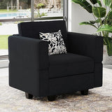 Modular Sectional Sofa with Double Chaise Velvet U Shaped Sofa Reversible Sectional Couch