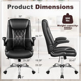 Executive Office Chair, Ergonomic High Back with Adjustable Flip-up Armrest, Swivel