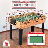 Multi Game Table, 48" Sports Arcade Games with Accessories, Ping Pong