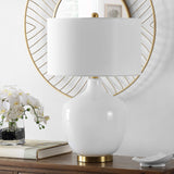 Lighting Collection Eugenie Modern Contemporary Antique White Glass Gourd 27