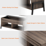 Modern Lift Top Coffee Table with Storage, Wood Living Room Tables