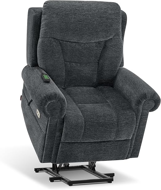 Dual Motor Power Lift Recliner Chair with Massage and Dual Heating, Adjustable Headrest