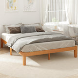 Full Size Wood Bed Frame, 12in Wooden Platform Bed Frame Mattress Foundation