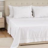 4 Piece Queen Sheets Deep Pocket, 100% Cotton Sheet Set, 22" Extra Deep Pocket Queen