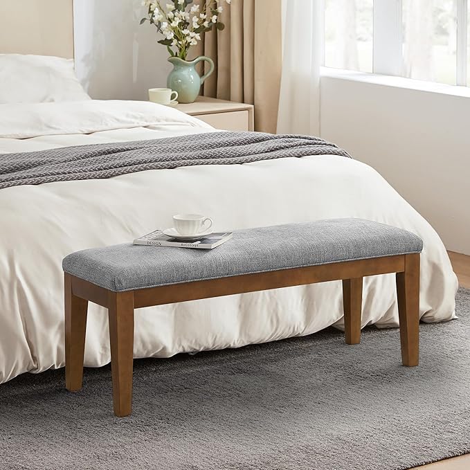 Upholstered Entryway Bench for Bedroom for End of Bed, Dining Bench