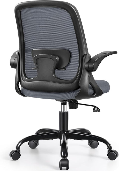 Office Chair Ergonomic Desk Chairs with Lumbar Support and Flip-up Arms, Comfortable