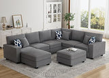 Modular Sectional Sofa U Shaped Sofa Couch with Ottoman Modern