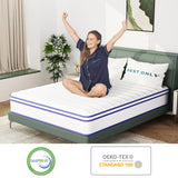 Queen Mattress, REST ONLY 10 Inch Hybrid Mattress with Gel Memory Foam Queen Size Mattress in a Box,