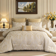 Queen Jacquard Comforter Set - 5 Piece