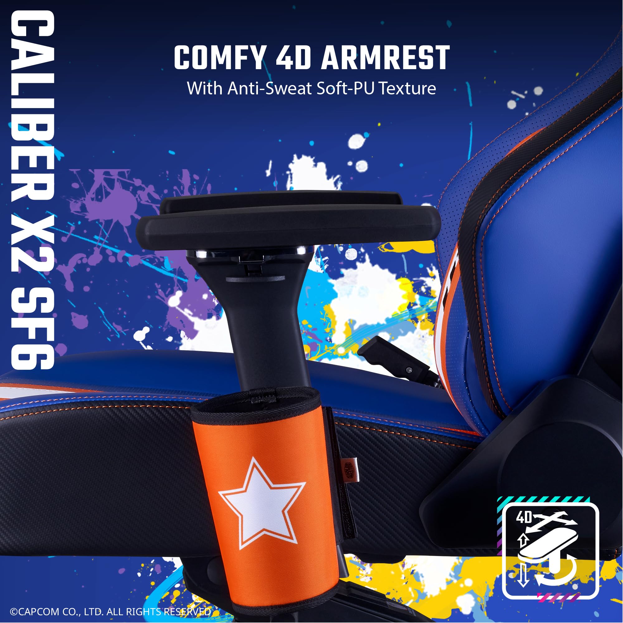 Caliber X2 Street Fighter 6 Luke Edition Ergonomic Gaming Chair