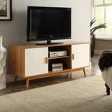 Convenience Concepts Oslo TV Stand, Woodgrain / White