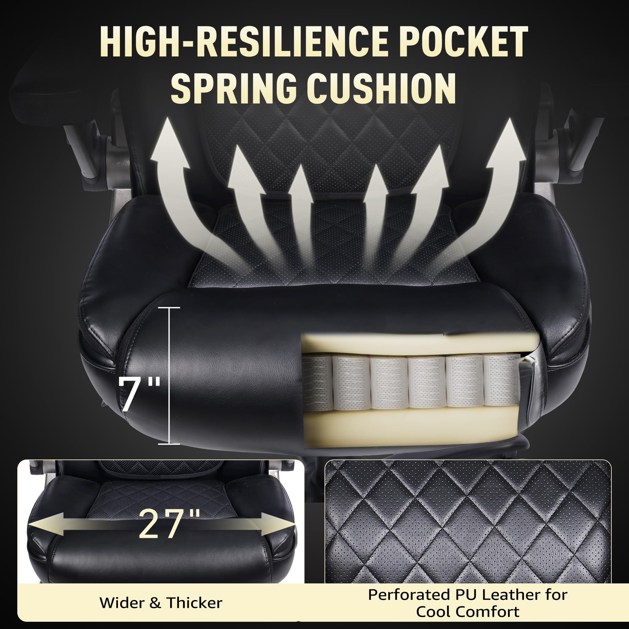 650 lbs Big and Tall Ergonomic Office Chair with Lumbar Support