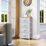 Dresser with 4 Drawers - Fabric Storage Tower, Organizer Unit for Bedroom