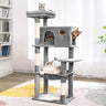 Cactus Cat Tree for Large Cats 53 Inches Multilevel Cat Tower with Large Hammock