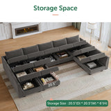 Modular Sectional Sleeper Sofa Couch with Ottoman Velvet Modular Sofa with Storage Seat onvertible Sleeper