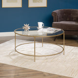 417830 Int Lux Coffee Table Round, Glass / Gold Finish