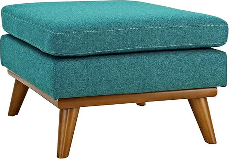 Engage Mid-Century Modern Upholstered Fabric Loveseat in Citrus