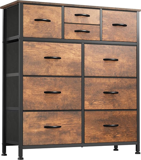 10 Drawer Dresser, Dresser for Room, Fabric Storage Dresser, Chest of Drawers for Living