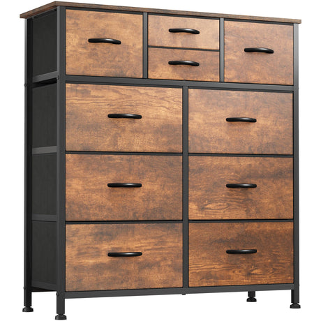 10 Drawer Dresser, Dresser for Room, Fabric Storage Dresser, Chest of Drawers for Living