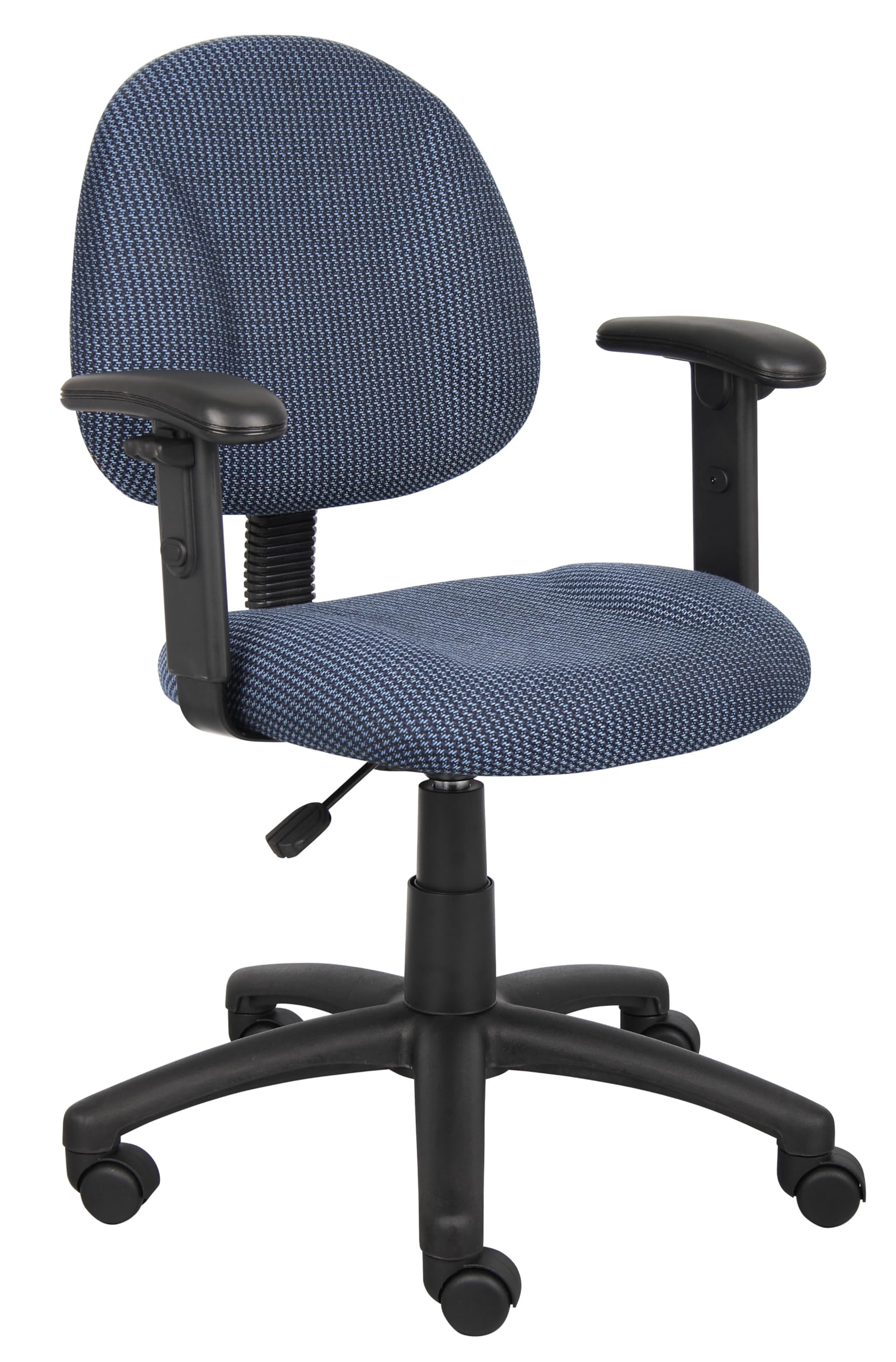 Perfect Posture Deluxe Fabric Task Chair with Adjustable Arms - Blue