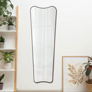 Alfie Full-Length Wall Mirror - 20" x 59" Black Metal Frame