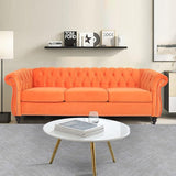 Large Sofa, Velvet Sofa Three-seat Sofa Classic Tufted Chesterfield Settee Sofa