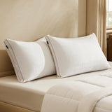 Luxury Goose Feathers Down Pillows - 300 Thread Count Cotton Cover