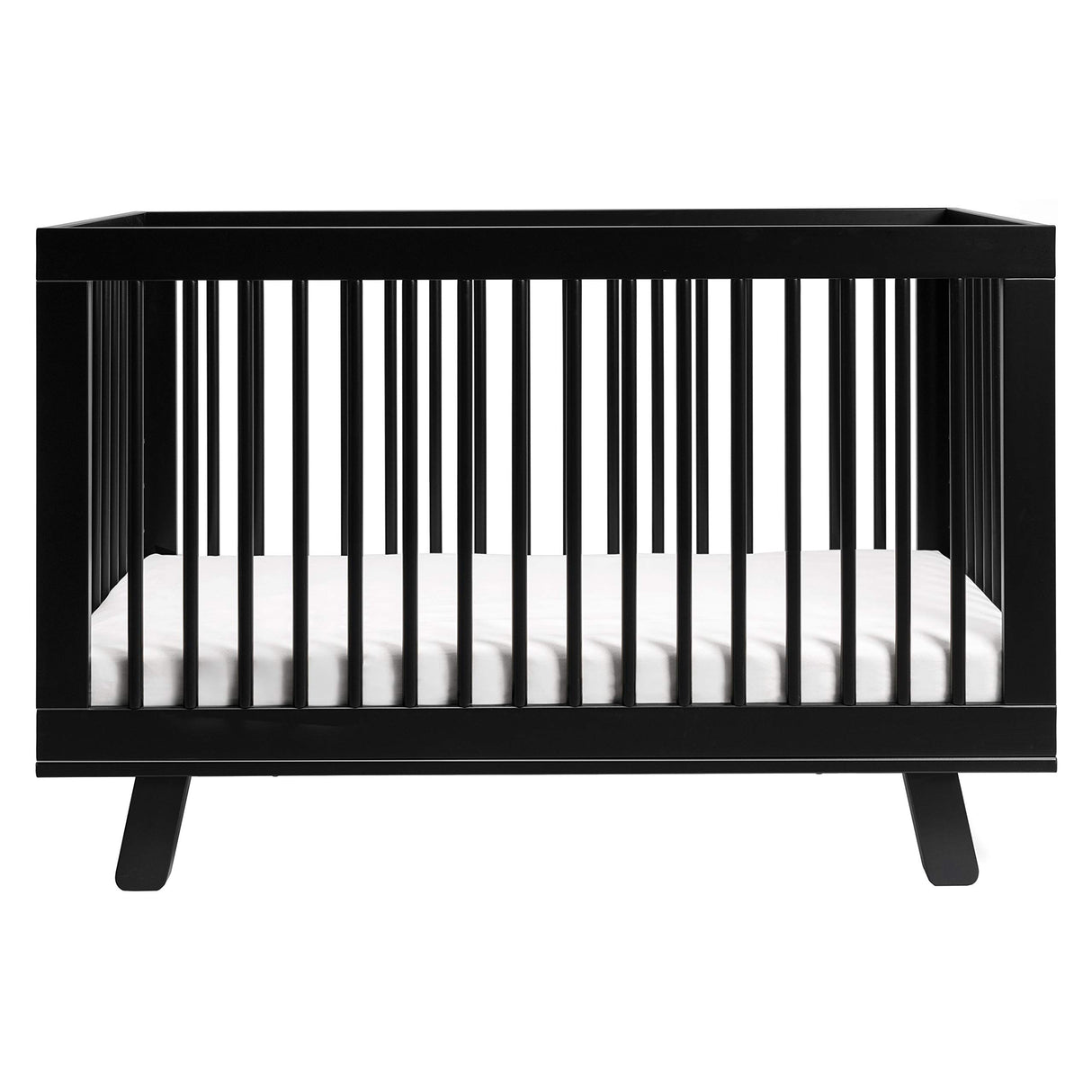 Hudson 3-in-1 Convertible Crib with Toddler Bed Conversion Kit in Black, Greenguard Gold