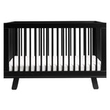 Hudson 3-in-1 Convertible Crib with Toddler Bed Conversion Kit in Black, Greenguard Gold