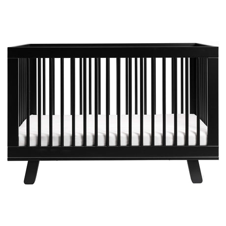 Hudson 3-in-1 Convertible Crib with Toddler Bed Conversion Kit in Black, Greenguard Gold