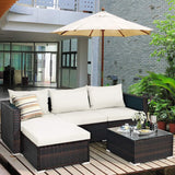5 Piece Outdoor Patio Furniture Set, Sturdy Frame and Weight Capacity Up to 360 Pounds