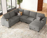 Modular Sectional Sofa with Storage, L Shaped Sectional Couch