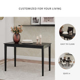 Kimonte Rectangular Dining Table - Contemporary Black Wood