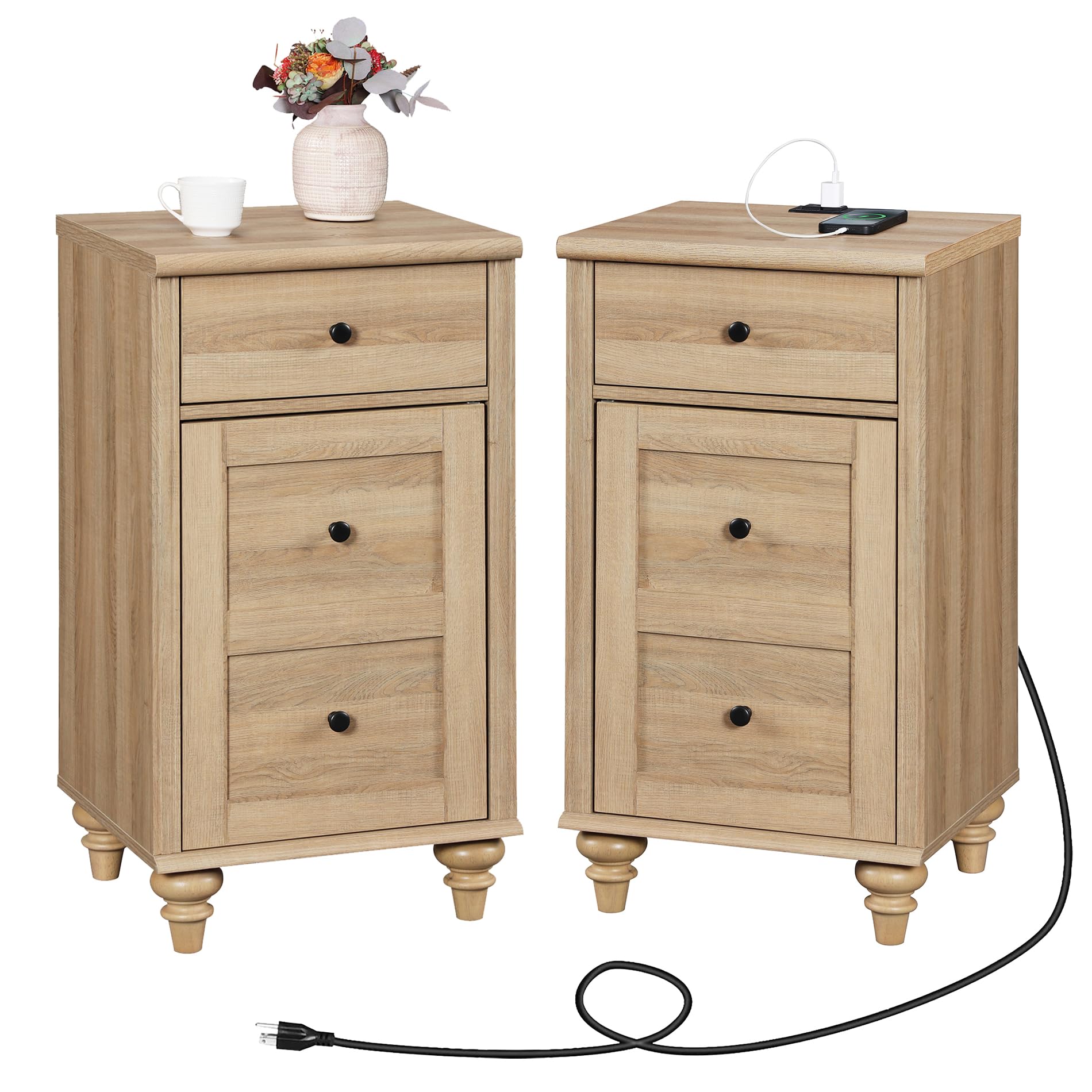 Nightstands with Charging Station