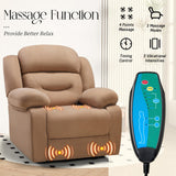 Rocking Recliner Chair with Massage, Overstuffed Recliner Chair Rocking