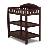 Delta Children Perry 6-in-1 Convertible Crib - Greenguard Gold Certified, Walnut Espresso & Infant Changing Table with Pad, Espresso Cherry